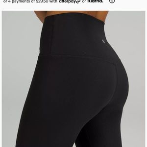 lululemon Align™ Ribbed High-Rise Pant 25"
Color Black
Size 8